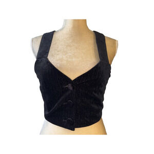 Zara Pin Stripe Black Velvet Size M